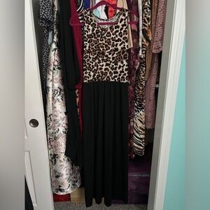 Black and Leopard Dress